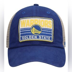 '47 Royal/Natural Golden State Warriors Four Stroke Clean Up Snapback Hat. NEW